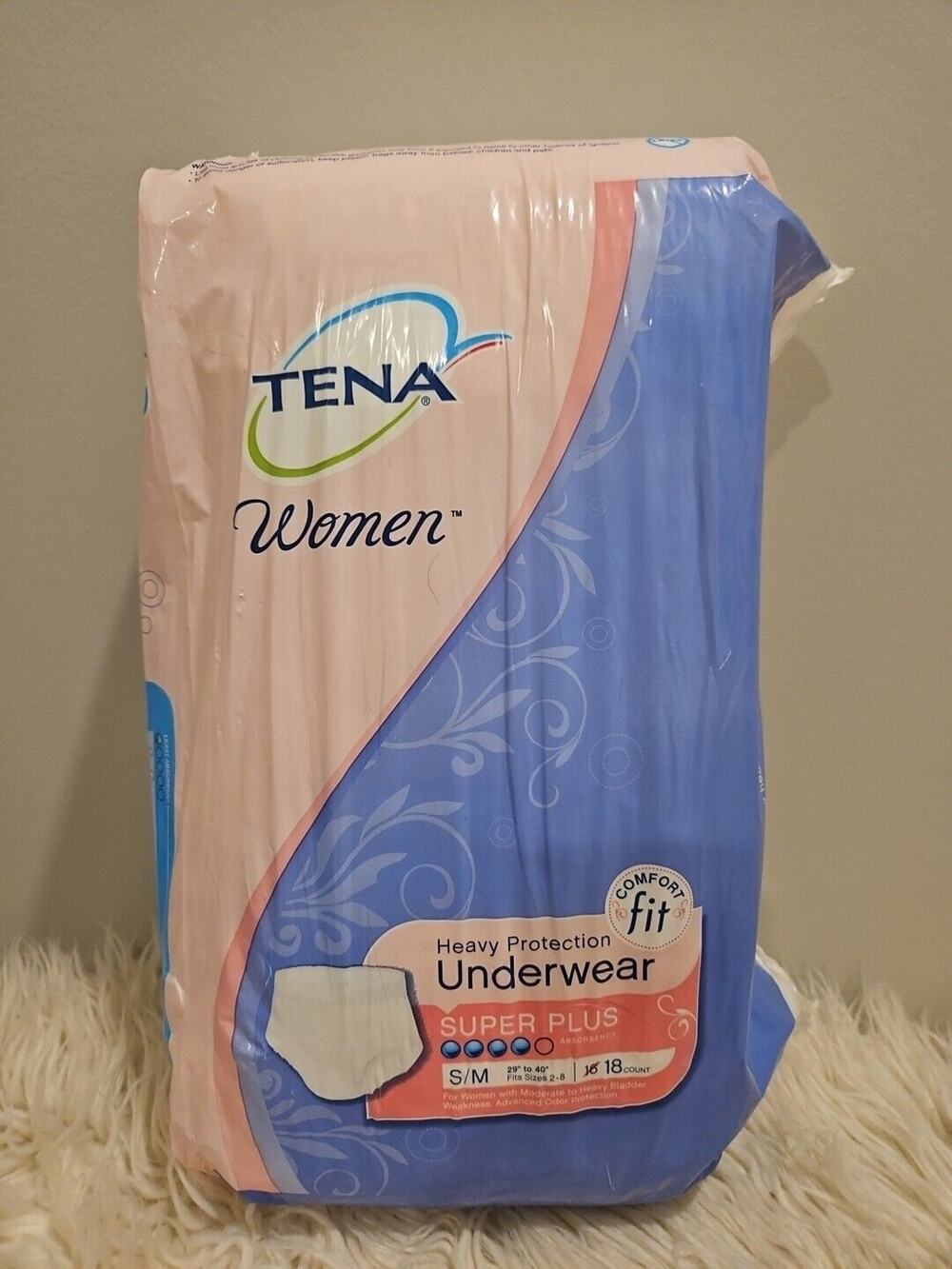 Tena (54800) Incontinence Underwear for Women Protective Small/Medium 18 Count
